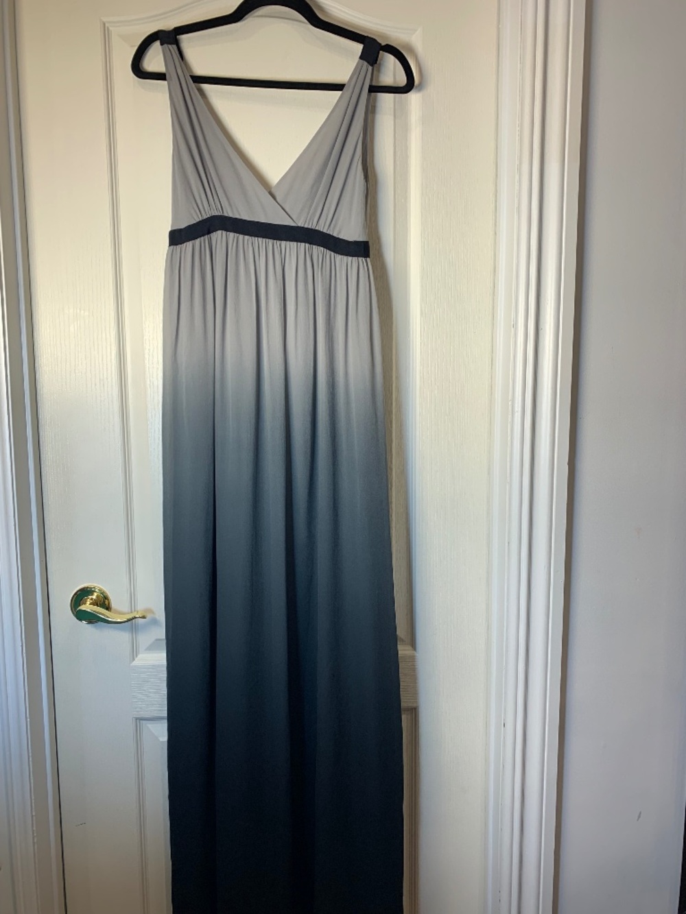 Tommy Hilfiger 100% Silk Ombré Maxi Dress Gray Evening  Elegant Formal‎ Dress 4